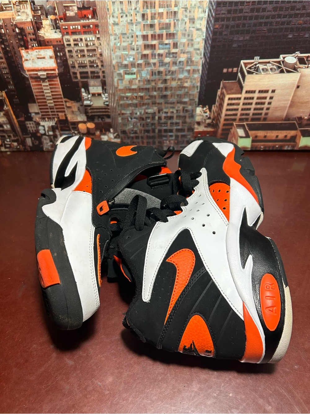 Nike Men's Black, White & Orange High-Top Sneakers